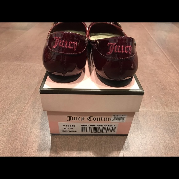 Juicy Couture Maxwell Flats in Port (Burgandy) Patent, size 8M - Picture 3 of 7